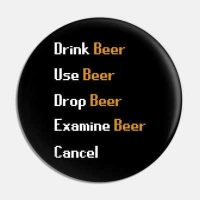 Drink Beer Scape Tshirt Pin Official Rune Scape Merch