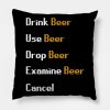 Drink Beer Scape Tshirt Throw Pillow Official Rune Scape Merch