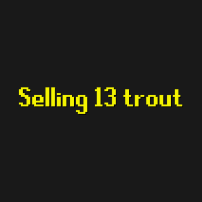 Selling 13 Trout Crewneck Sweatshirt Official Rune Scape Merch