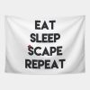 Eat Sleep Scape And Repeat Red Tapestry Official Rune Scape Merch