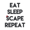 Eat Sleep Scape And Repeat Red Tapestry Official Rune Scape Merch