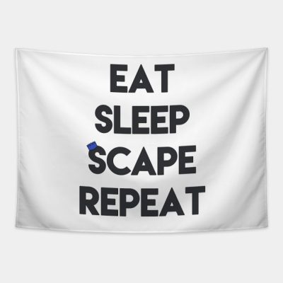 Eat Sleep Scape And Repeat Blue Tapestry Official Rune Scape Merch