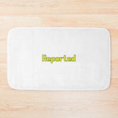 Runescape Osrs Meme Reported Yellow Text Outlined Bath Mat Official Rune Scape Merch