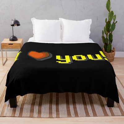 Old School Runescape "I Love You" Classic Gaming Print Throw Blanket Official Rune Scape Merch