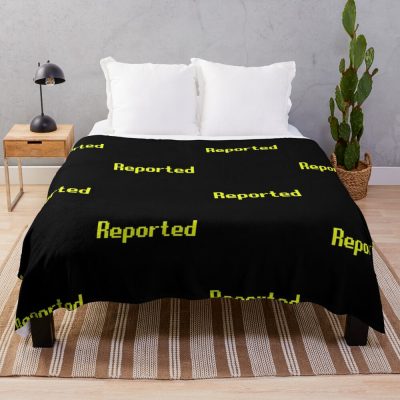 Runescape Osrs Reported Yellow Text Throw Blanket Official Rune Scape Merch