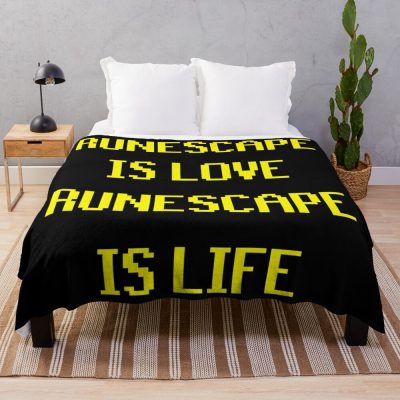 Runescape Is Love Runescape Is Life Throw Blanket Official Rune Scape Merch