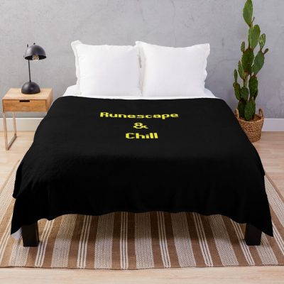 Runescape And Chill Throw Blanket Official Rune Scape Merch