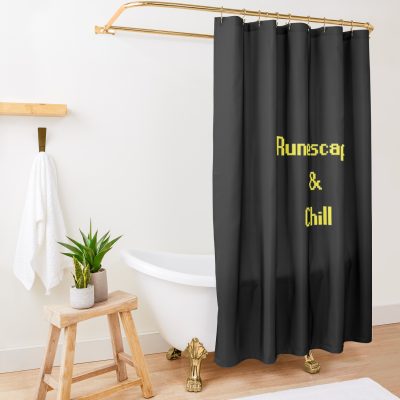 Runescape And Chill Shower Curtain Official Rune Scape Merch