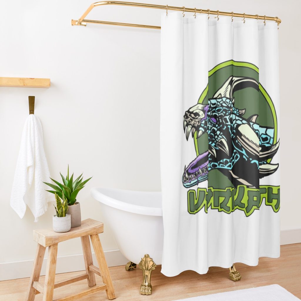 Runescape Vorkath Shower Curtain Official Rune Scape Merch